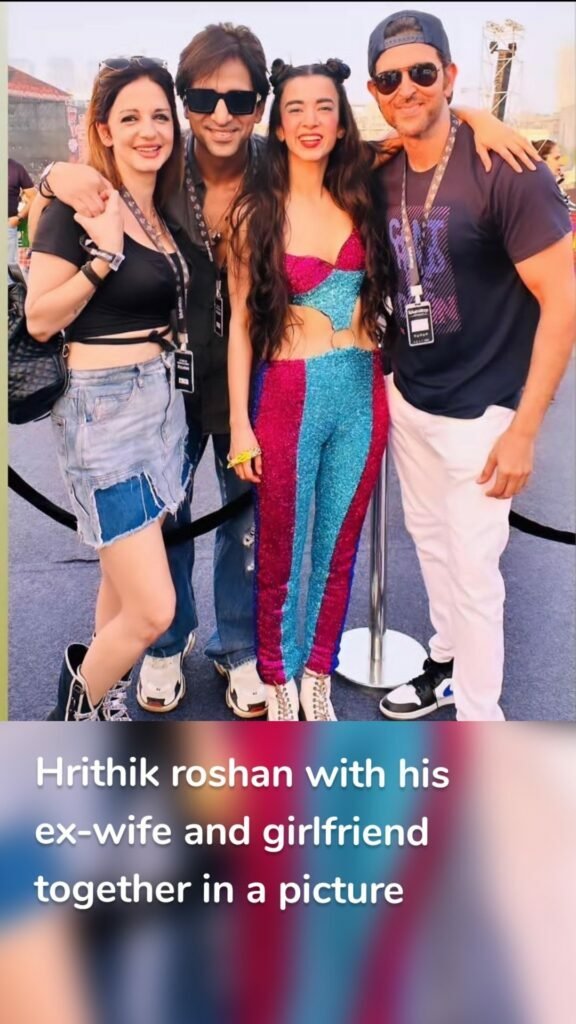 Hrithik roshan with his ex-wife and girlfriend together in a picture