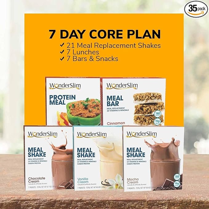 WonderSlim 1 Week Weight Loss Kit with 35 Meals & Snacks